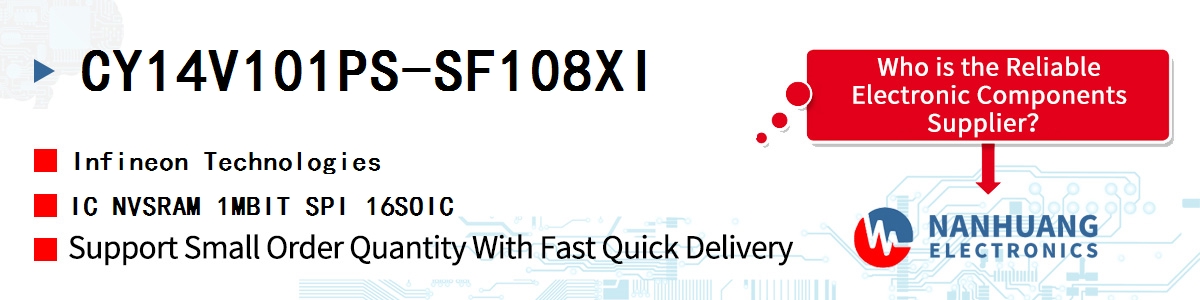 CY14V101PS-SF108XI Infineon IC NVSRAM 1MBIT SPI 16SOIC