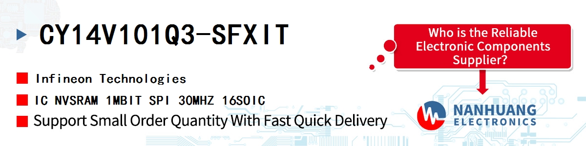 CY14V101Q3-SFXIT Infineon IC NVSRAM 1MBIT SPI 30MHZ 16SOIC