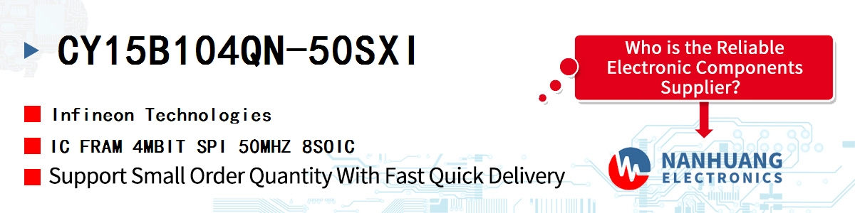 CY15B104QN-50SXI Infineon IC FRAM 4MBIT SPI 50MHZ 8SOIC