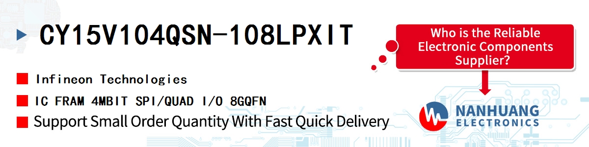 CY15V104QSN-108LPXIT Infineon IC FRAM 4MBIT SPI/QUAD I/O 8GQFN