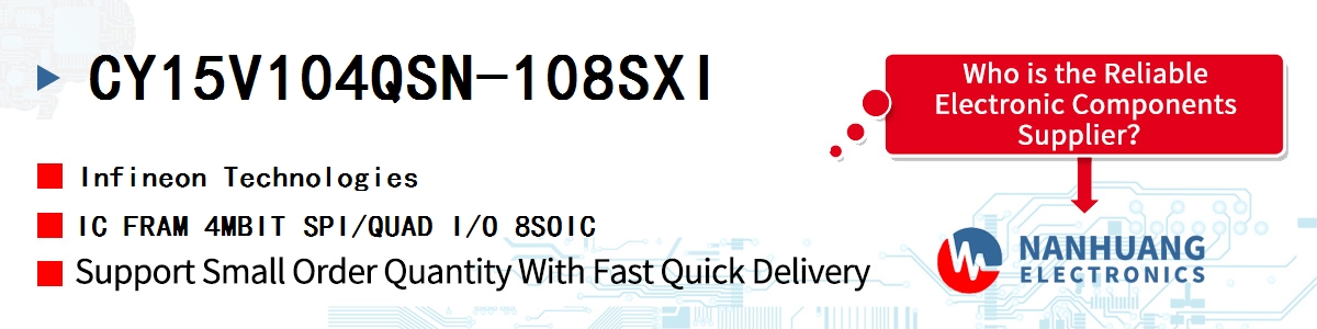 CY15V104QSN-108SXI Infineon IC FRAM 4MBIT SPI/QUAD I/O 8SOIC