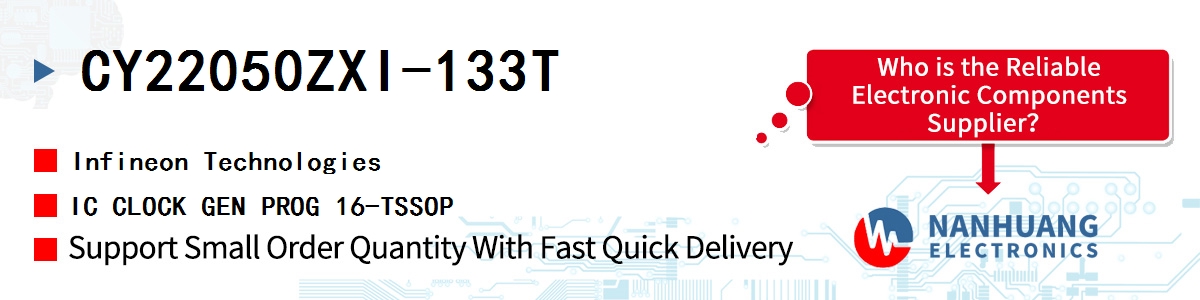 CY22050ZXI-133T Infineon IC CLOCK GEN PROG 16-TSSOP