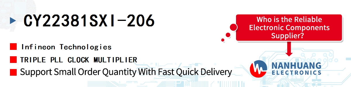 CY22381SXI-206 Infineon TRIPLE PLL CLOCK MULTIPLIER