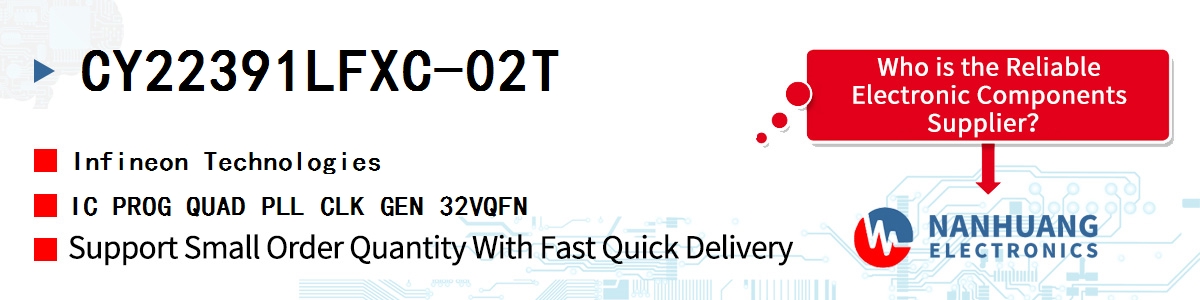 CY22391LFXC-02T Infineon IC PROG QUAD PLL CLK GEN 32VQFN