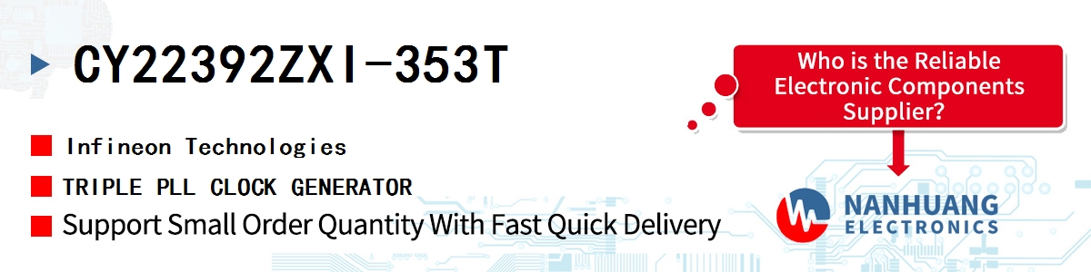 CY22392ZXI-353T Infineon TRIPLE PLL CLOCK GENERATOR