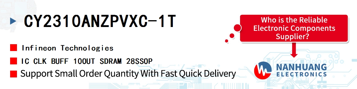 CY2310ANZPVXC-1T Infineon IC CLK BUFF 10OUT SDRAM 28SSOP