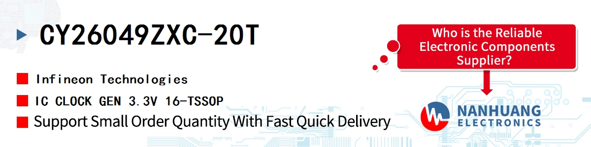 CY26049ZXC-20T Infineon IC CLOCK GEN 3.3V 16-TSSOP