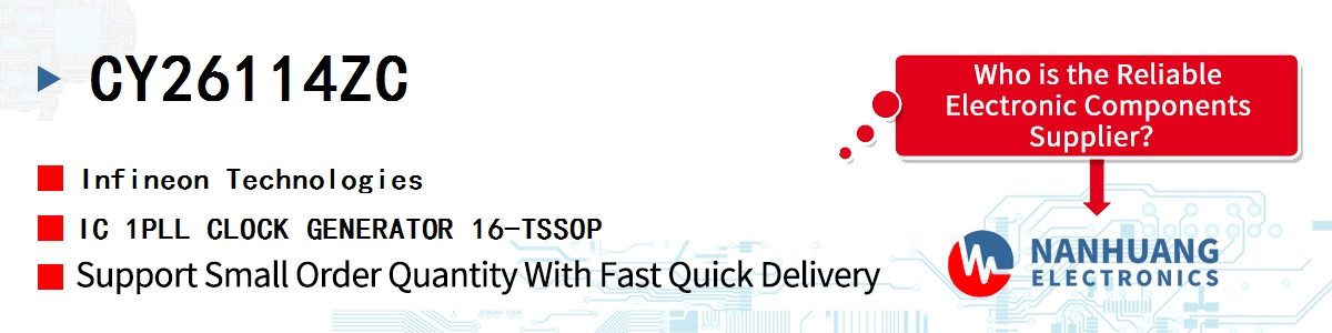 CY26114ZC Infineon IC 1PLL CLOCK GENERATOR 16-TSSOP