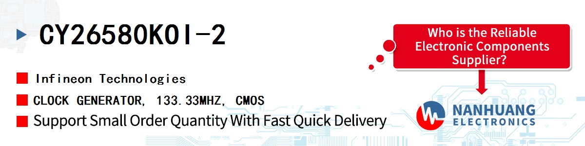 CY26580KOI-2 Infineon CLOCK GENERATOR, 133.33MHZ, CMOS