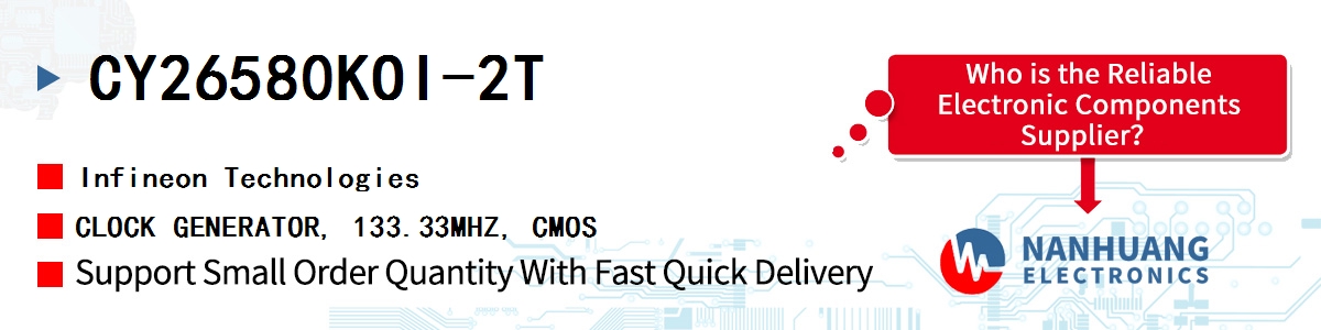 CY26580KOI-2T Infineon CLOCK GENERATOR, 133.33MHZ, CMOS