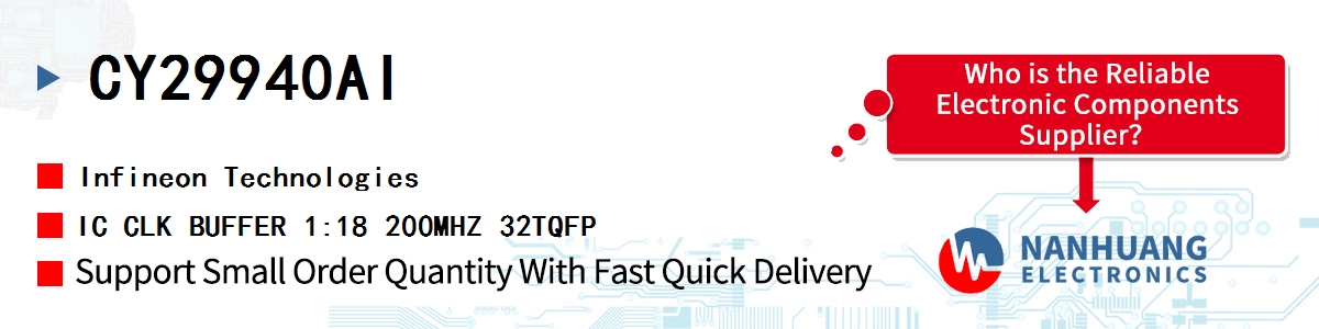 CY29940AI Infineon IC CLK BUFFER 1:18 200MHZ 32TQFP