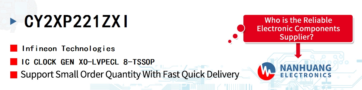 CY2XP221ZXI Infineon IC CLOCK GEN XO-LVPECL 8-TSSOP