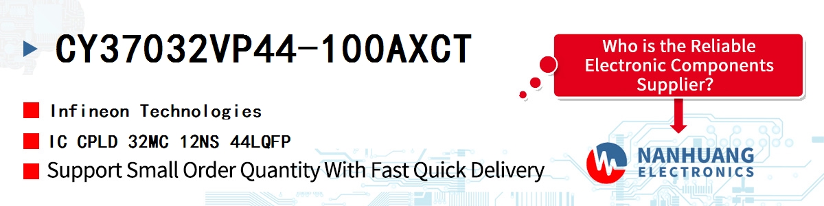 CY37032VP44-100AXCT Infineon IC CPLD 32MC 12NS 44LQFP