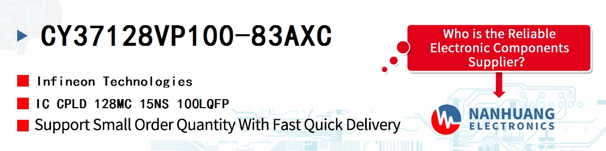 CY37128VP100-83AXC Infineon IC CPLD 128MC 15NS 100LQFP