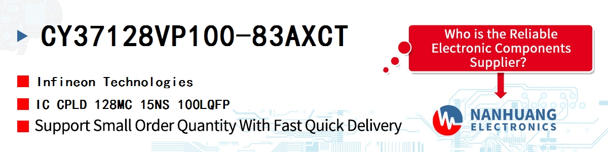 CY37128VP100-83AXCT Infineon IC CPLD 128MC 15NS 100LQFP