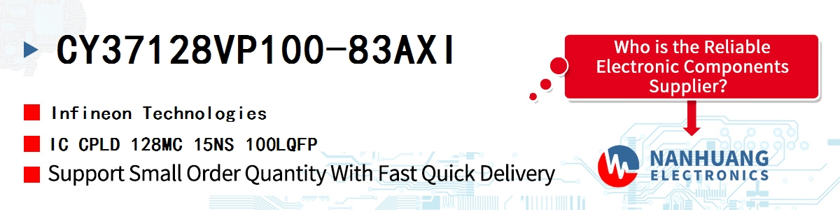 CY37128VP100-83AXI Infineon IC CPLD 128MC 15NS 100LQFP