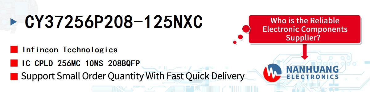 CY37256P208-125NXC Infineon IC CPLD 256MC 10NS 208BQFP