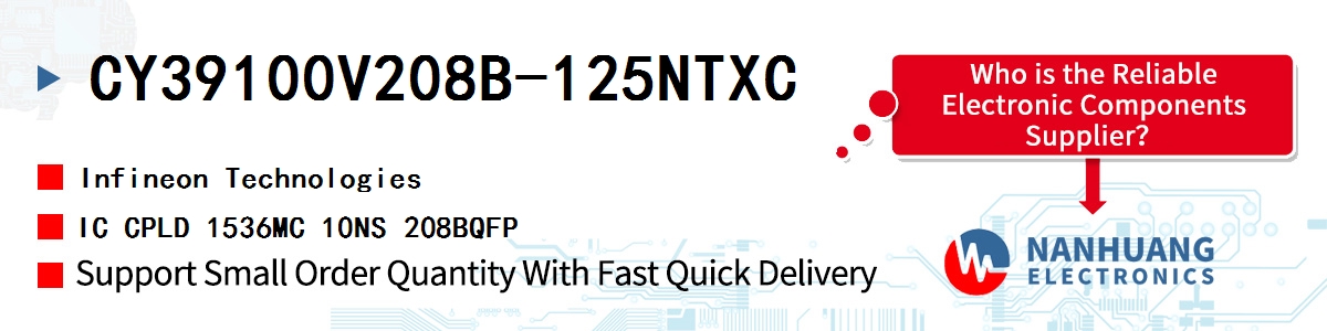 CY39100V208B-125NTXC Infineon IC CPLD 1536MC 10NS 208BQFP