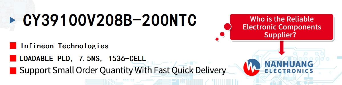 CY39100V208B-200NTC Infineon LOADABLE PLD, 7.5NS, 1536-CELL