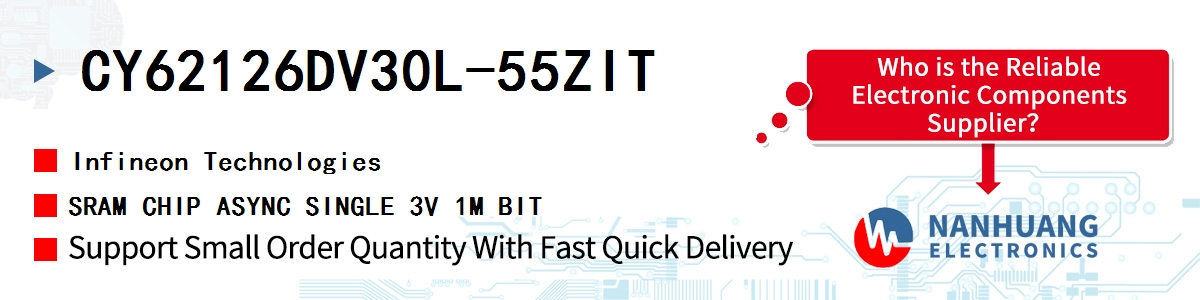 CY62126DV30L-55ZIT Infineon SRAM CHIP ASYNC SINGLE 3V 1M BIT