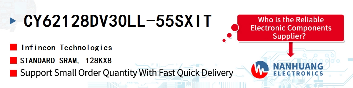 CY62128DV30LL-55SXIT Infineon STANDARD SRAM, 128KX8