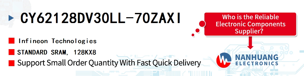 CY62128DV30LL-70ZAXI Infineon STANDARD SRAM, 128KX8