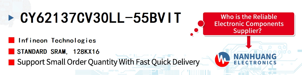 CY62137CV30LL-55BVIT Infineon STANDARD SRAM, 128KX16