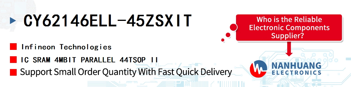 CY62146ELL-45ZSXIT Infineon IC SRAM 4MBIT PARALLEL 44TSOP II