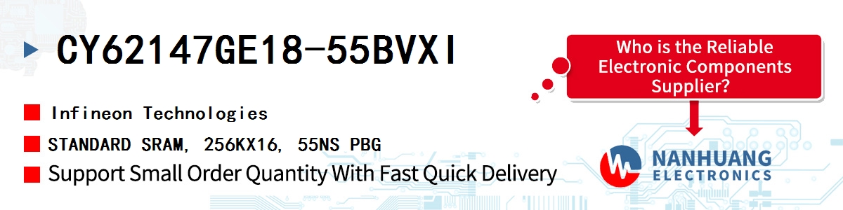 CY62147GE18-55BVXI Infineon STANDARD SRAM, 256KX16, 55NS PBG