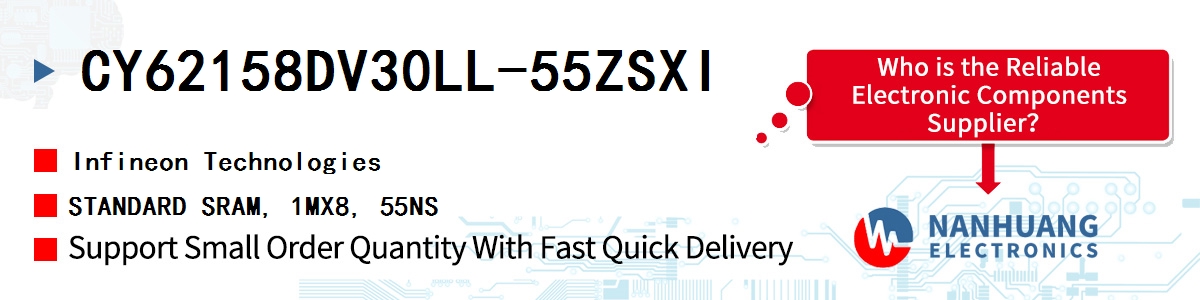 CY62158DV30LL-55ZSXI Infineon STANDARD SRAM, 1MX8, 55NS