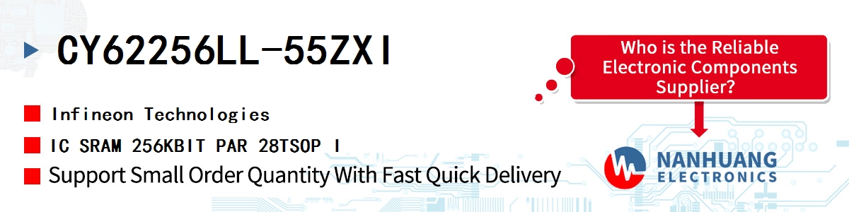 CY62256LL-55ZXI Infineon IC SRAM 256KBIT PAR 28TSOP I