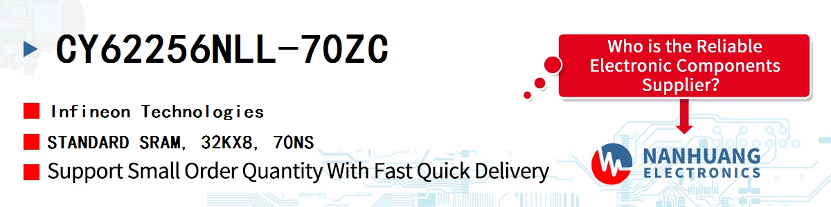 CY62256NLL-70ZC Infineon STANDARD SRAM, 32KX8, 70NS