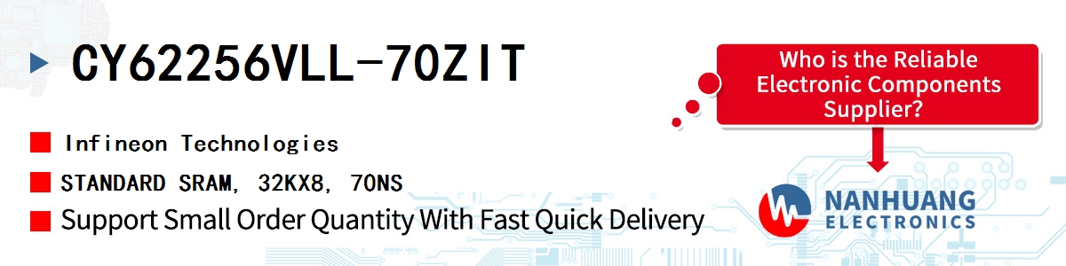 CY62256VLL-70ZIT Infineon STANDARD SRAM, 32KX8, 70NS