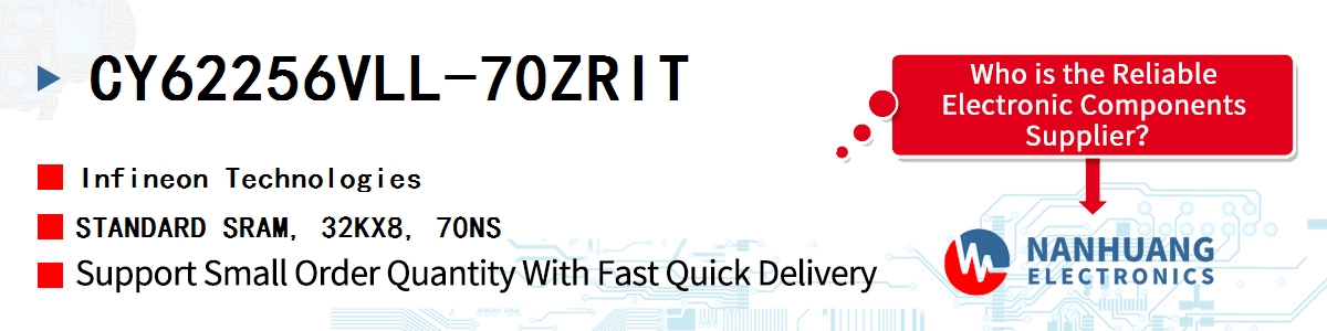 CY62256VLL-70ZRIT Infineon STANDARD SRAM, 32KX8, 70NS