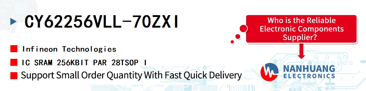 CY62256VLL-70ZXI Infineon IC SRAM 256KBIT PAR 28TSOP I