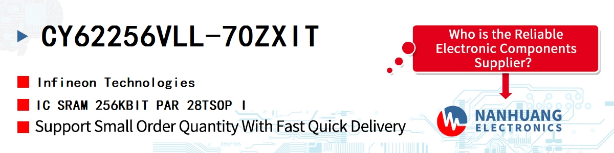 CY62256VLL-70ZXIT Infineon IC SRAM 256KBIT PAR 28TSOP I