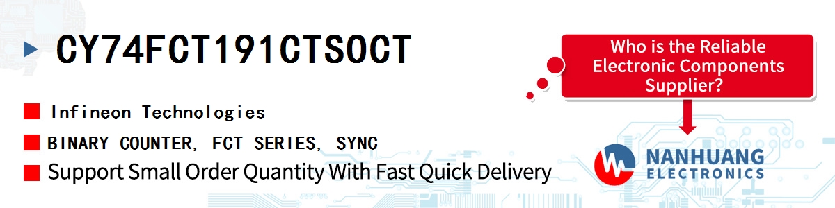 CY74FCT191CTSOCT Infineon BINARY COUNTER, FCT SERIES, SYNC