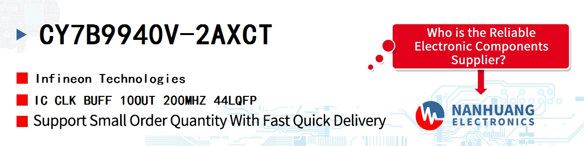 CY7B9940V-2AXCT Infineon IC CLK BUFF 10OUT 200MHZ 44LQFP