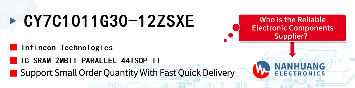 CY7C1011G30-12ZSXE Infineon IC SRAM 2MBIT PARALLEL 44TSOP II