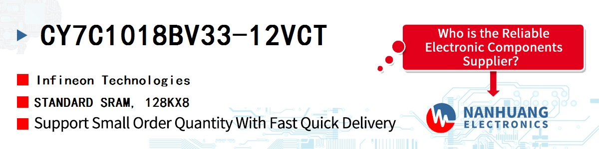 CY7C1018BV33-12VCT Infineon STANDARD SRAM, 128KX8