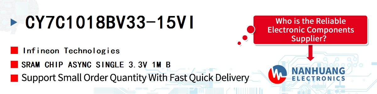 CY7C1018BV33-15VI Infineon SRAM CHIP ASYNC SINGLE 3.3V 1M B