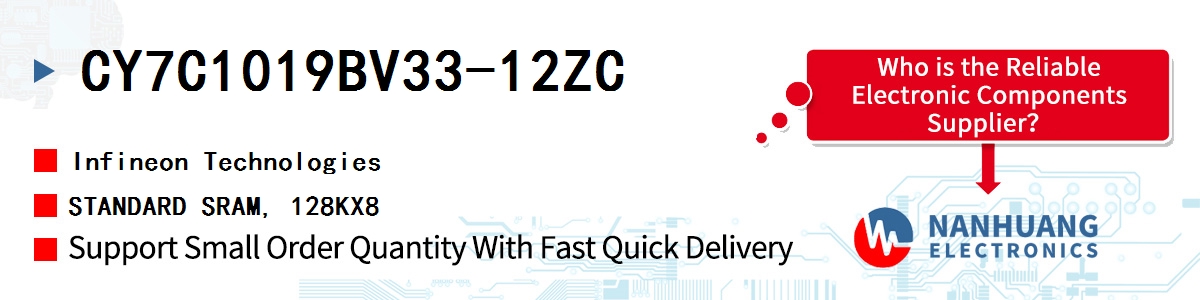 CY7C1019BV33-12ZC Infineon STANDARD SRAM, 128KX8