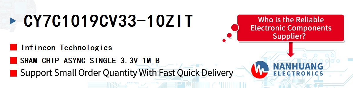 CY7C1019CV33-10ZIT Infineon SRAM CHIP ASYNC SINGLE 3.3V 1M B