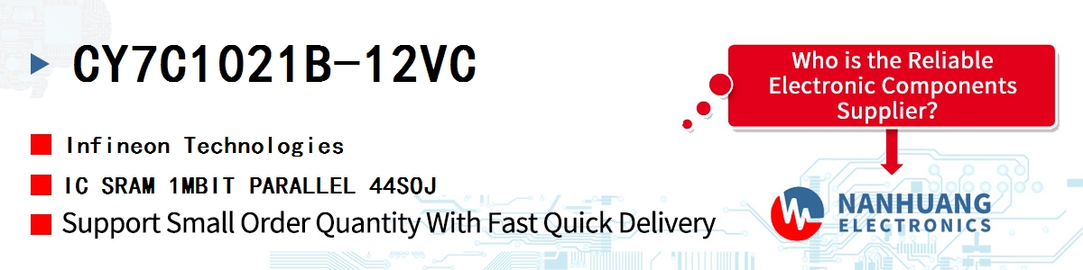 CY7C1021B-12VC Infineon IC SRAM 1MBIT PARALLEL 44SOJ