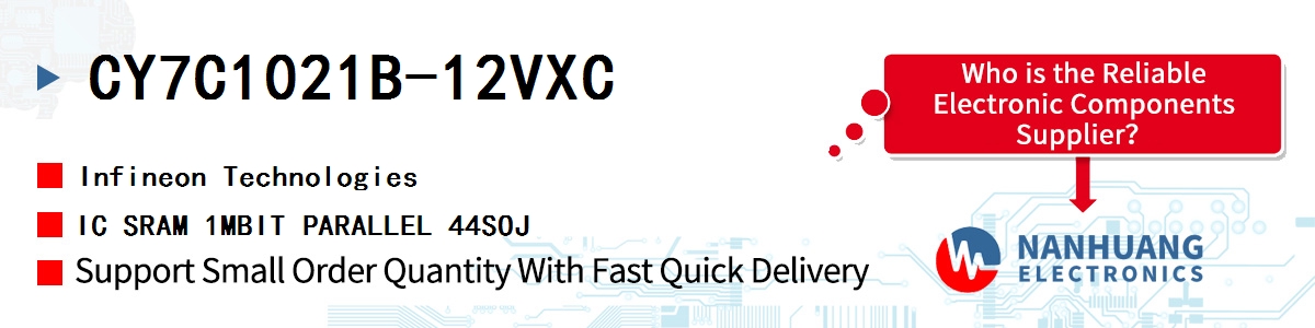 CY7C1021B-12VXC Infineon IC SRAM 1MBIT PARALLEL 44SOJ