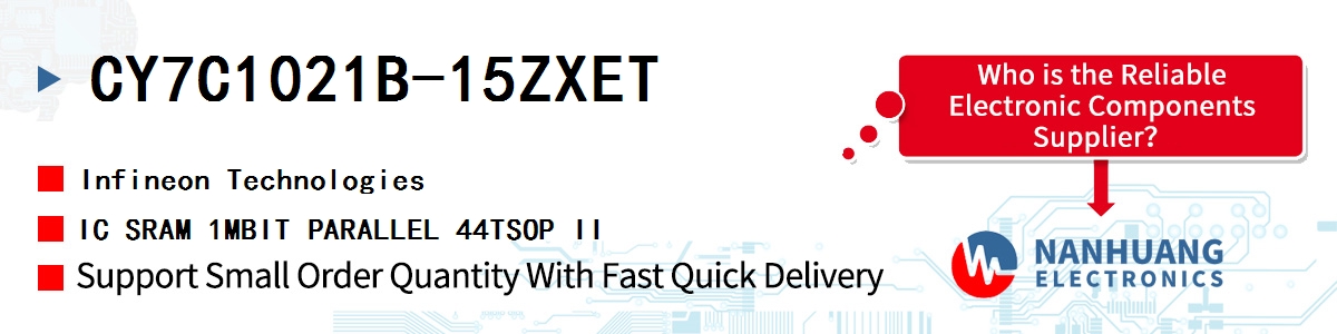 CY7C1021B-15ZXET Infineon IC SRAM 1MBIT PARALLEL 44TSOP II