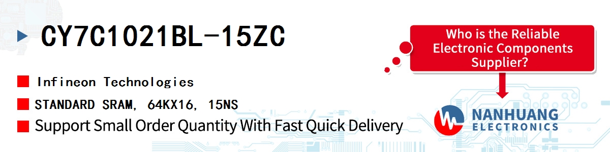 CY7C1021BL-15ZC Infineon STANDARD SRAM, 64KX16, 15NS