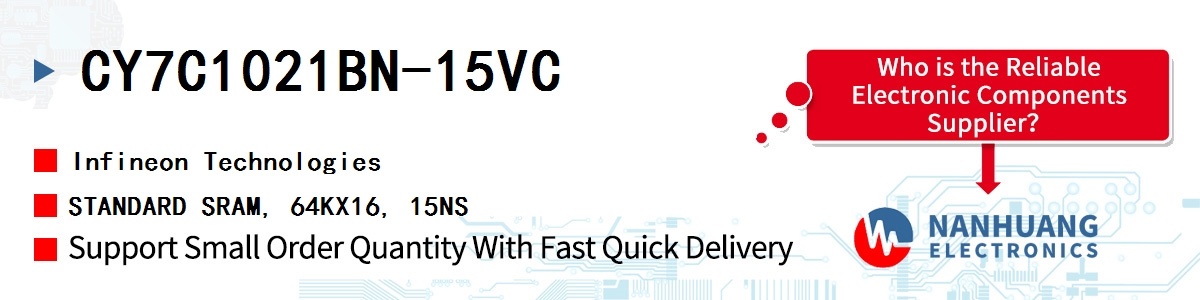 CY7C1021BN-15VC Infineon STANDARD SRAM, 64KX16, 15NS