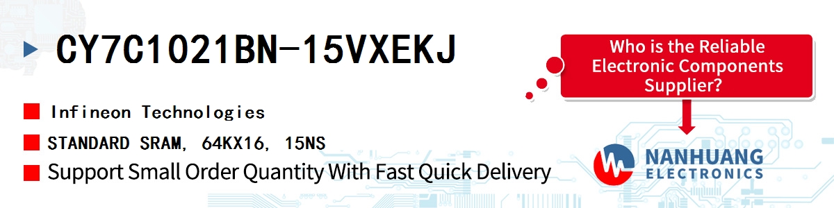 CY7C1021BN-15VXEKJ Infineon STANDARD SRAM, 64KX16, 15NS