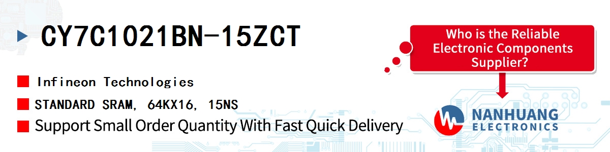 CY7C1021BN-15ZCT Infineon STANDARD SRAM, 64KX16, 15NS